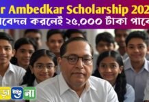 Dr Ambedkar Scholarship 2025: আবেদন করলেই ২৫,০০০ টাকা পাবেন, জানুন সব তথ্য Dr Ambedkar Scholarship 2025: আবেদন করলেই ২৫,০০০ টাকা পাবেন, জানুন সব তথ্য